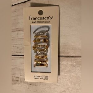 Francesca's Collections Gold and Silver Ring Set NWTT